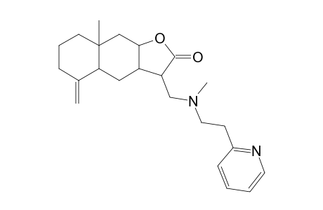 8a-methyl-5-methylene-3-[[methyl-[2-(2-pyridinyl)ethyl]amino]methyl]-3a,4,4a,6,7,8,9,9a-octahydro-3H-benzo[f]benzofuran-2-one