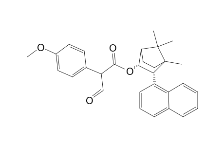 Benzeneacetic acid, .alpha.-formyl-4-methoxy-, 4,7,7-trimethyl-3-(1-naphthalenyl)bicyclo[2.2.1]hept-2-yl ester, [1S-(1.alpha.,2.alpha.,3.alpha.,4.alpha.)]-