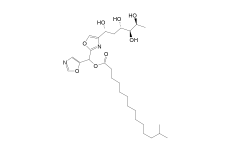 L-arabino-Hexitol, 1,5-dideoxy-6-C-[2-[[(13-methyl-1-oxotetradecyl)oxy]-5-oxazolylmethyl]-4-oxazolyl]-, (6R)-
