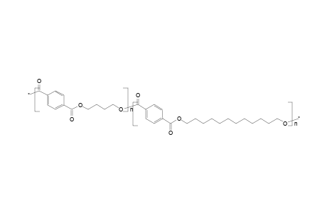 Copolyester of 1,4-butanediol and 1,12-dodecanediol with terephthalic acid