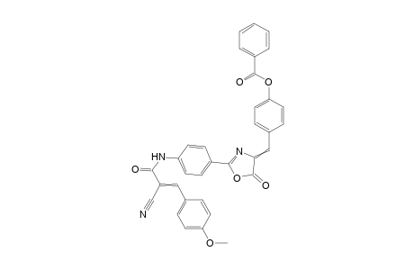 4-(2-(4-(2-Cyano-3-(4-methoxyphenyl)acrylamido)phenyl)-5-oxooxazol-4(5H)-ylidene)methyl)phenyl benzoate