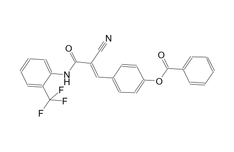 4-{(1E)-2-cyano-3-oxo-3-[2-(trifluoromethyl)anilino]-1-propenyl}phenyl benzoate
