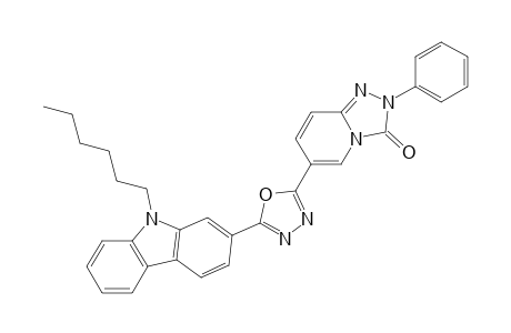 6-(5-(9-Hexyl-9H-carbazol-2-yl)-1,3,4-oxadiazol-2-yl)-2-phenyl-[1,2,4]triazolo[4,3-a]pyridin-3(2H)-one