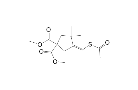 (Z)-Dimethyl 4-(acetylthiomethylene)-3,3-dimethylcyclopentane-1,1-dicarboxylate