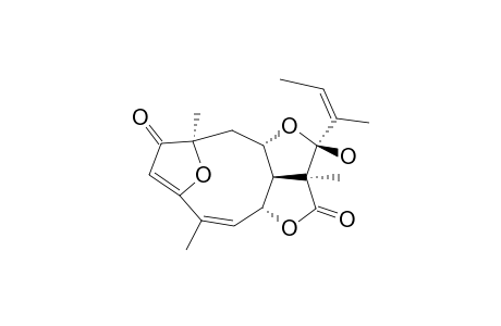 (-)-16-(1-METHYL-1-PROPENYL)-EREMANTHOLANOLIDE
