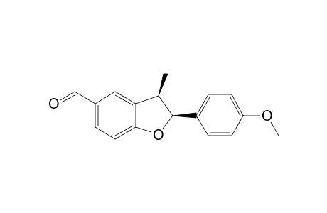 (2S,3R)-2-(4-methoxyphenyl)-3-methyl-2,3-dihydro-1-benzofuran-5-carbaldehyde