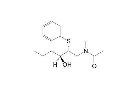 (+-)-N-Methyl-N-[(2'R*,3'S*)-2'-phenylthio-3'-hydroxyhexyl]acetamide