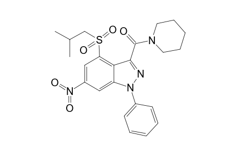 (4-isobutylsulfonyl-6-nitro-1-phenyl-indazol-3-yl)-(1-piperidyl)methanone