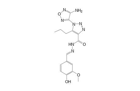 1-(4-amino-1,2,5-oxadiazol-3-yl)-N'-[(E)-(4-hydroxy-3-methoxyphenyl)methylidene]-5-propyl-1H-1,2,3-triazole-4-carbohydrazide