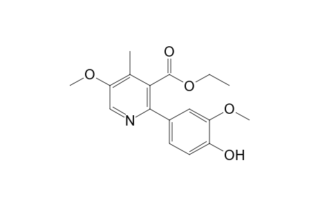 Ethyl 5-methoxy-2-(4'-hydroxy-3'-methoxyphenyl)-4-methylnicotinate