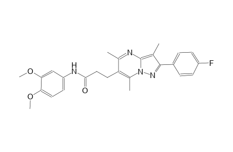 pyrazolo[1,5-a]pyrimidine-6-propanamide, N-(3,4-dimethoxyphenyl)-2-(4-fluorophenyl)-3,5,7-trimethyl-