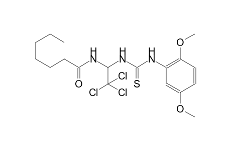 N-(2,2,2-trichloro-1-{[(2,5-dimethoxyanilino)carbothioyl]amino}ethyl)heptanamide
