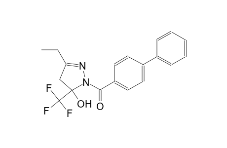 1-([1,1'-biphenyl]-4-ylcarbonyl)-3-ethyl-5-(trifluoromethyl)-4,5-dihydro-1H-pyrazol-5-ol