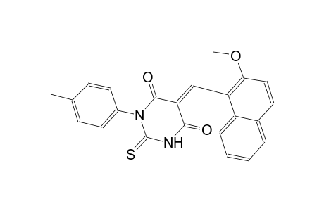 4,6(1H,5H)-pyrimidinedione, dihydro-5-[(2-methoxy-1-naphthalenyl)methylene]-1-(4-methylphenyl)-2-thioxo-, (5E)-