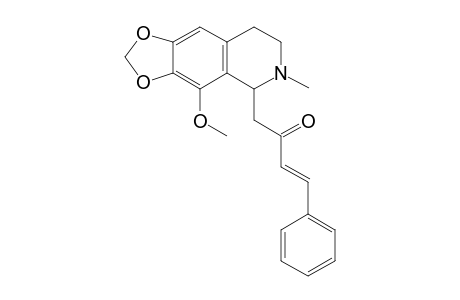 (E)-1-(4-methoxy-6-methyl-7,8-dihydro-5H-[1,3]dioxolo[4,5-g]isoquinolin-5-yl)-4-phenyl-3-buten-2-one