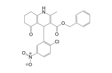 3-quinolinecarboxylic acid, 4-(2-chloro-5-nitrophenyl)-1,4,5,6,7,8-hexahydro-2-methyl-5-oxo-, phenylmethyl ester
