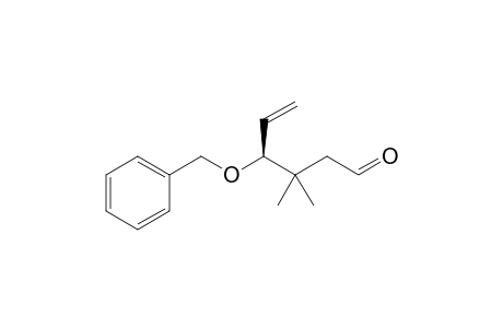 (4S)-4-Benzyloxy-3,3-dimethyl-5-hexenal