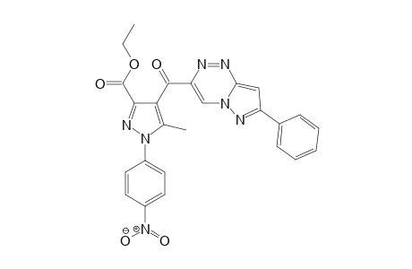 3-[1-p-Nitrophenyl-3-ethoxycarbonyl-5-methyl-1H-pyrazole-4-carbonyl]-7-phenyl-pyrazolo[5,1-c][1,2,4]triazine