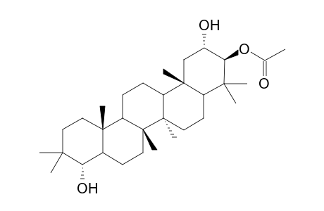 29,30-Dinorgammacerane-2,3,22-triol, 21,21-dimethyl-, 3-acetate, (2.alpha.,3.beta.,8.alpha.,9.beta.,13.alpha.,14.beta.,17.alpha.,18.beta.,22.alpha.)-