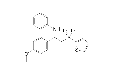 N-(1-(4-Methoxyphenyl)-2-(thiophen-2-ylsulfonyl)ethyl)aniline