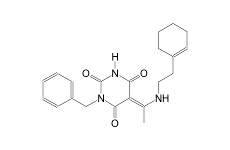 (5E)-1-benzyl-5-(1-{[2-(1-cyclohexen-1-yl)ethyl]amino}ethylidene)-2,4,6(1H,3H,5H)-pyrimidinetrione