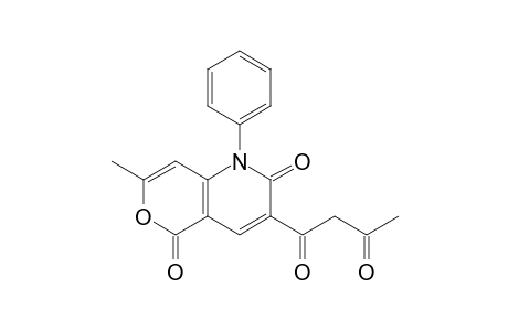 2H,5H-3-Acetoacetyl-7-methyl-N-phenylpyrano[4,3-b]pyridine-2,5-dione