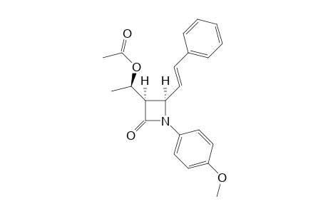 (1'R*,3R'*,4R*)-3-(1'-(Acetoxyethyl)-1-(4'-methoxyphenyl)-4-(2'-phenylethenyl)azetidin-2-one