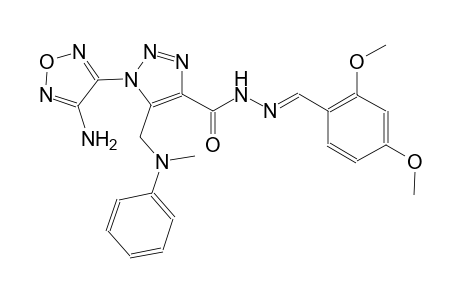 1-(4-amino-1,2,5-oxadiazol-3-yl)-N'-[(E)-(2,4-dimethoxyphenyl)methylidene]-5-[(methylanilino)methyl]-1H-1,2,3-triazole-4-carbohydrazide