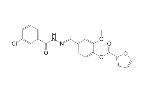 4-{(E)-[(3-chlorobenzoyl)hydrazono]methyl}-2-methoxyphenyl 2-furoate