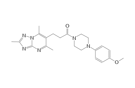 [1,2,4]triazolo[1,5-a]pyrimidine, 6-[3-[4-(4-methoxyphenyl)-1-piperazinyl]-3-oxopropyl]-2,5,7-trimethyl-