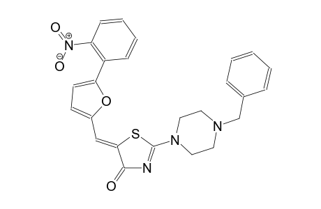 (5Z)-2-(4-benzyl-1-piperazinyl)-5-{[5-(2-nitrophenyl)-2-furyl]methylene}-1,3-thiazol-4(5H)-one