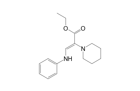 Ethyl (Z)-3-phenylamino-2-piperidinopropenoate