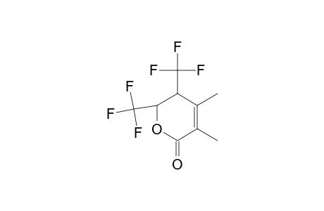 2H-Pyran-2-one, 3,4-dimethyl-5,6-bis(trifluoromethyl)-5,6-dihydro-