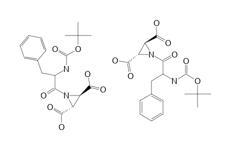 (2R,3R/2S,3S)-1-[N-(TERT.-BUTOXYCARBONYL)-(S)-PHENYLALANYL]-AZIRIDINE-2,3-DICARBOXYLIC-ACID