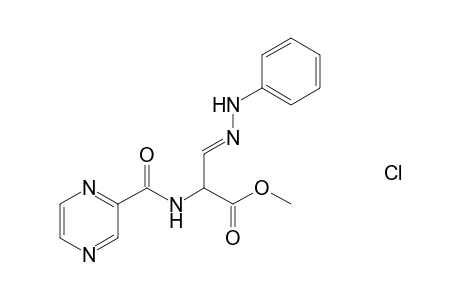 Methyl 3-(phenylhydrazono)-2-(2-pyrazinylcarbonylamino)propanoate hydrochloride