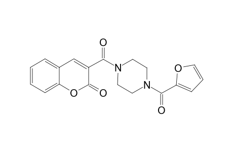 2H-1-Benzopyran-2-one, 3-[[4-(2-furanylcarbonyl)-1-piperazinyl]carbonyl]-