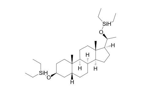 Diethylsilyl ether 5.beta.-pregnane-3.beta.,20.beta.-diol