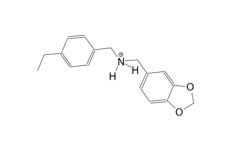 N-(1,3-benzodioxol-5-ylmethyl)(4-ethylphenyl)methanaminium