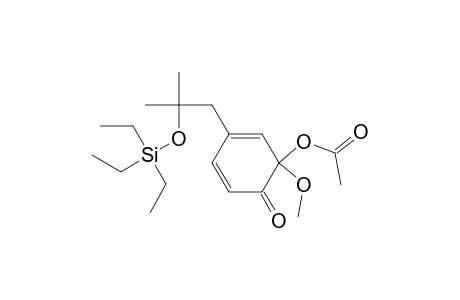 6-Methoxy-4-[2-(triethylsiloxy)-2-methylpropyl]-1-oxocyclohexadien-6-ol acetate