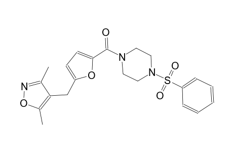 1-{5-[(3,5-dimethyl-4-isoxazolyl)methyl]-2-furoyl}-4-(phenylsulfonyl)piperazine