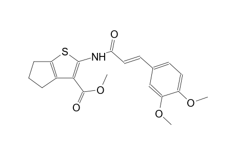 4H-cyclopenta[b]thiophene-3-carboxylic acid, 2-[[(2E)-3-(3,4-dimethoxyphenyl)-1-oxo-2-propenyl]amino]-5,6-dihydro-, methyl ester