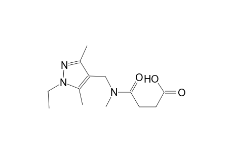 butanoic acid, 4-[[(1-ethyl-3,5-dimethyl-1H-pyrazol-4-yl)methyl]methylamino]-4-oxo-