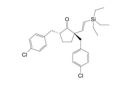(2R*,5R*,E)-2,5-Bis(p-chlorobenzyl)-2-(2-triethylsilylethenylcyclopentanone