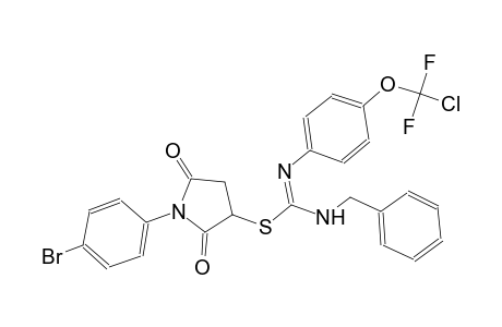 1-(4-bromophenyl)-2,5-dioxo-3-pyrrolidinyl N-benzyl-N'-{4-[chloro(difluoro)methoxy]phenyl}imidothiocarbamate