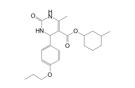 5-pyrimidinecarboxylic acid, 1,2,3,4-tetrahydro-6-methyl-2-oxo-4-(4-propoxyphenyl)-, 3-methylcyclohexyl ester