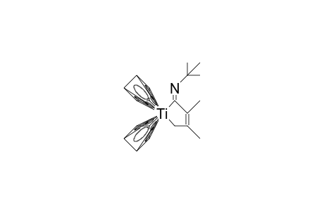 1,1-Bis(/.eta.-5/-cyclopentadienyl)-2-tert-butyl-imino)-3,4-dimethyl-titana-3-cyclopentene