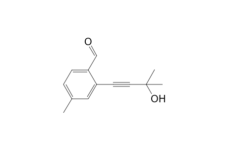 2-(3-hydroxy-3-methylbut-1-yn-1-yl)-4-methylbenzaldehyde