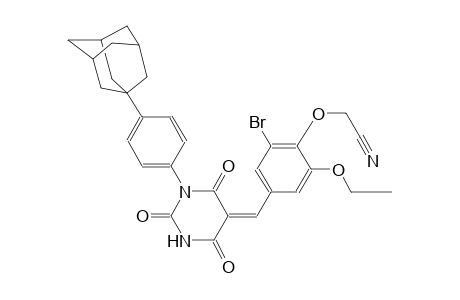 {4-[(Z)-(1-[4-(1-adamantyl)phenyl]-2,4,6-trioxotetrahydro-5(2H)-pyrimidinylidene)methyl]-2-bromo-6-ethoxyphenoxy}acetonitrile
