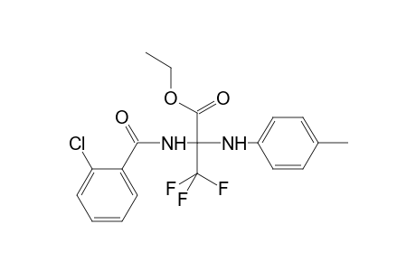 Propanoic acid, 2-[(2-chlorobenzoyl)amino]-3,3,3-trifluoro-2-[(4-methylphenyl)amino]-, ethyl ester