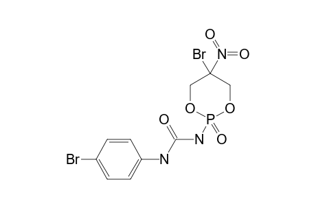 N-BROMOPHENYL-N'-[5-BROMO-5-NITRO-2-OXIDO-1,3,2-DIOXAPHOSPHORINANE-2-YL]-UREA